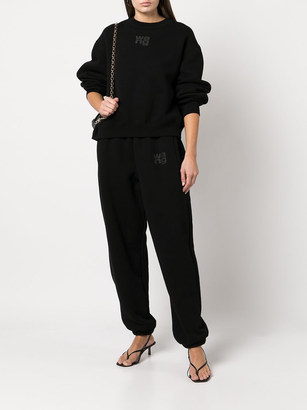 T BY ALEXANDER WANG Women Essential Puff Logo Structured Terry Sweatpants