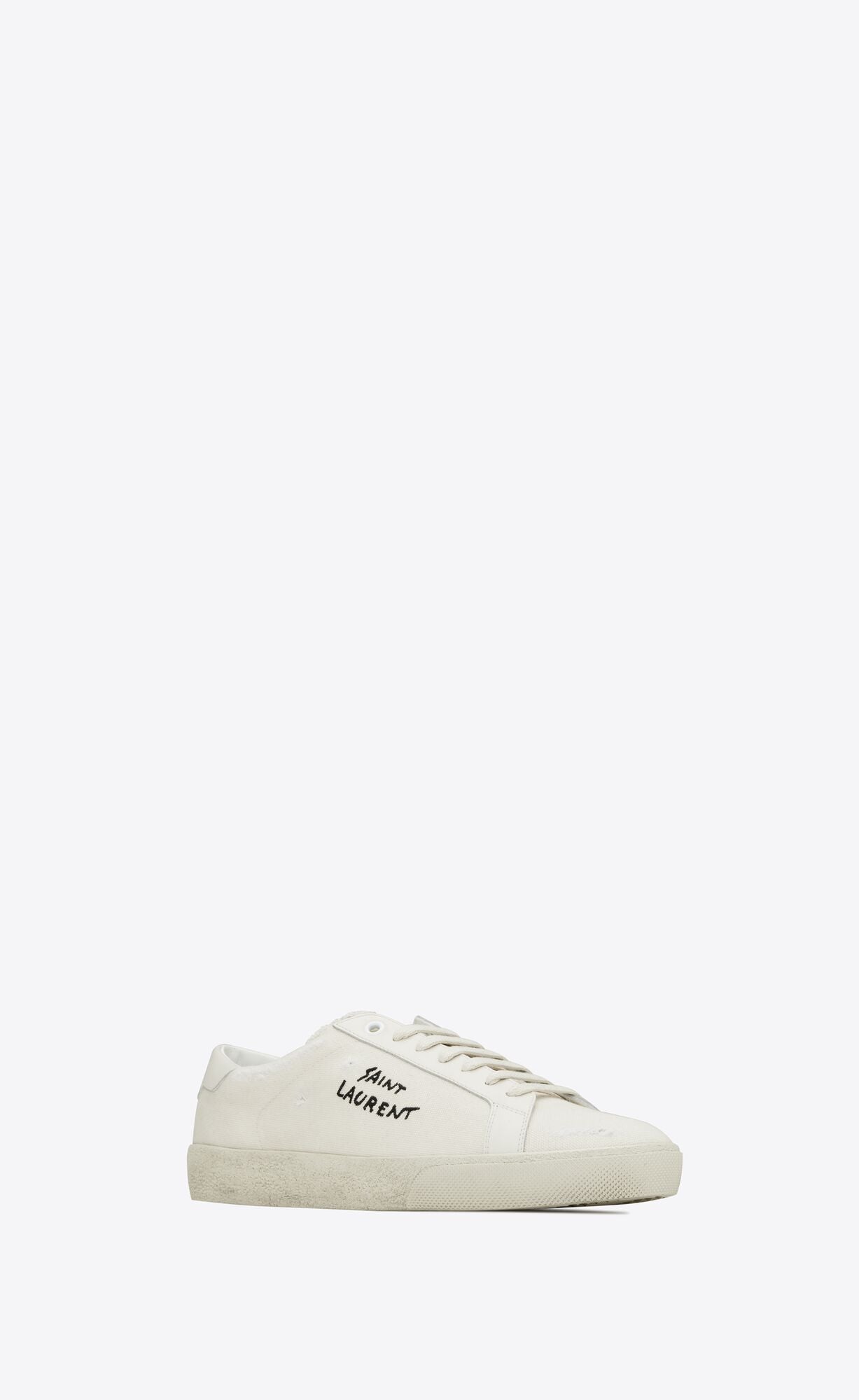 SAINT LAURENT Mens SL06 Signature Low Top Sneakers