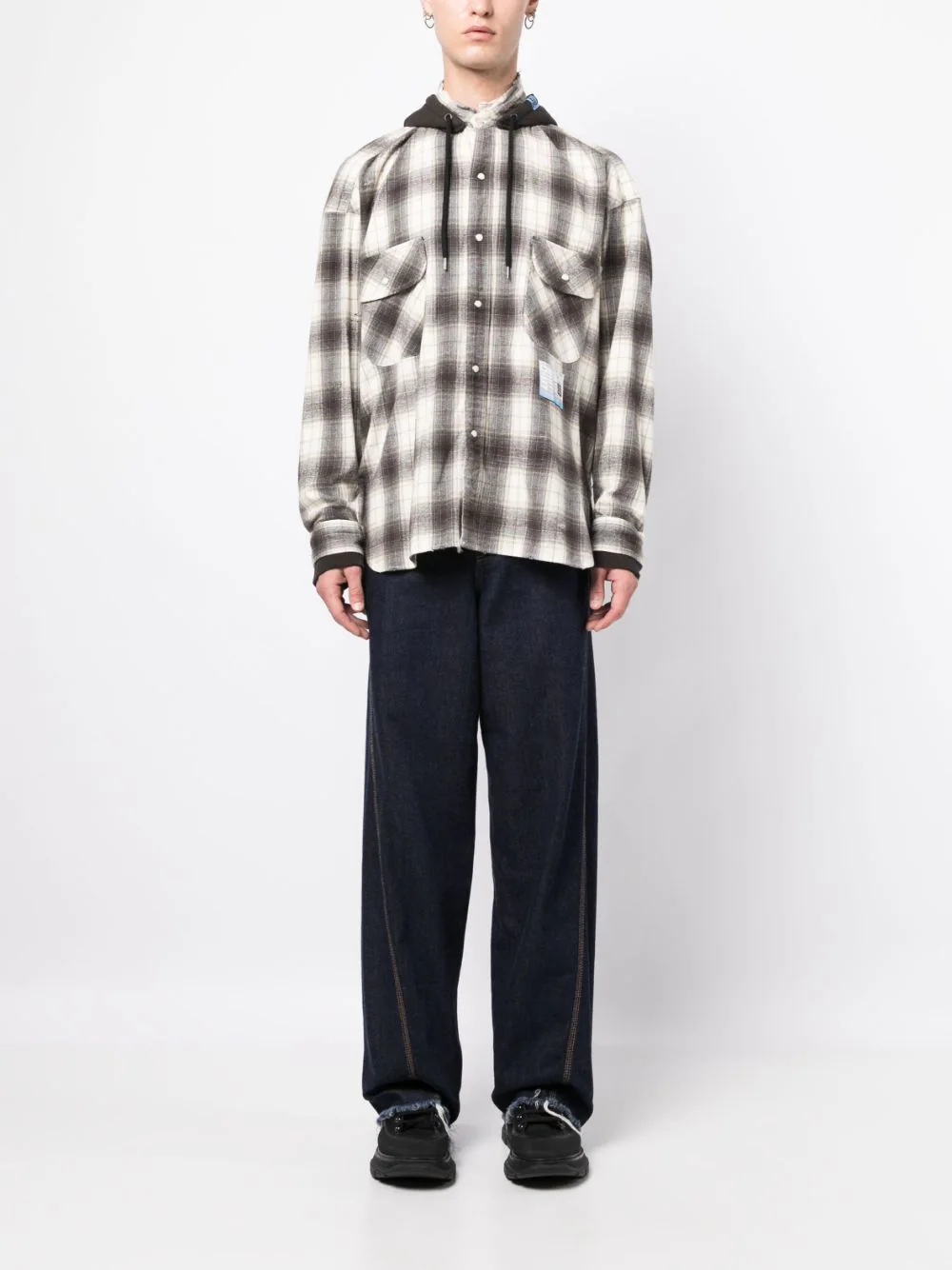 MAISON MIHARA YASUHIRO Men Hoodie Layered Shirts