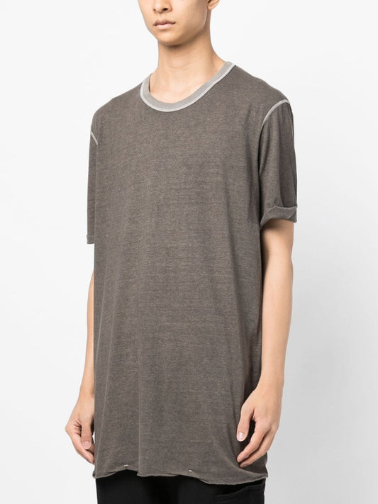 BORIS BIDJAN SABERI Men Regular Fit Object Dyed T-Shirt