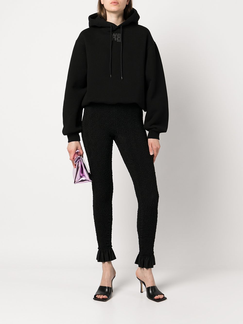 T BY ALEXANDER WANG Women Essential Puff Logo Terry Hoodie