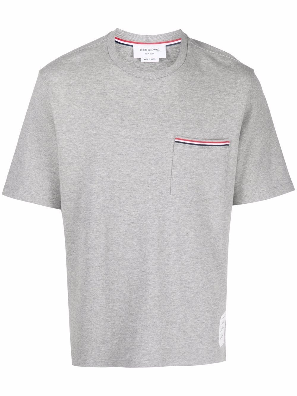 THOM BROWNE Men Oversized Short Sleeve Pocket Tee In Milano Cotton