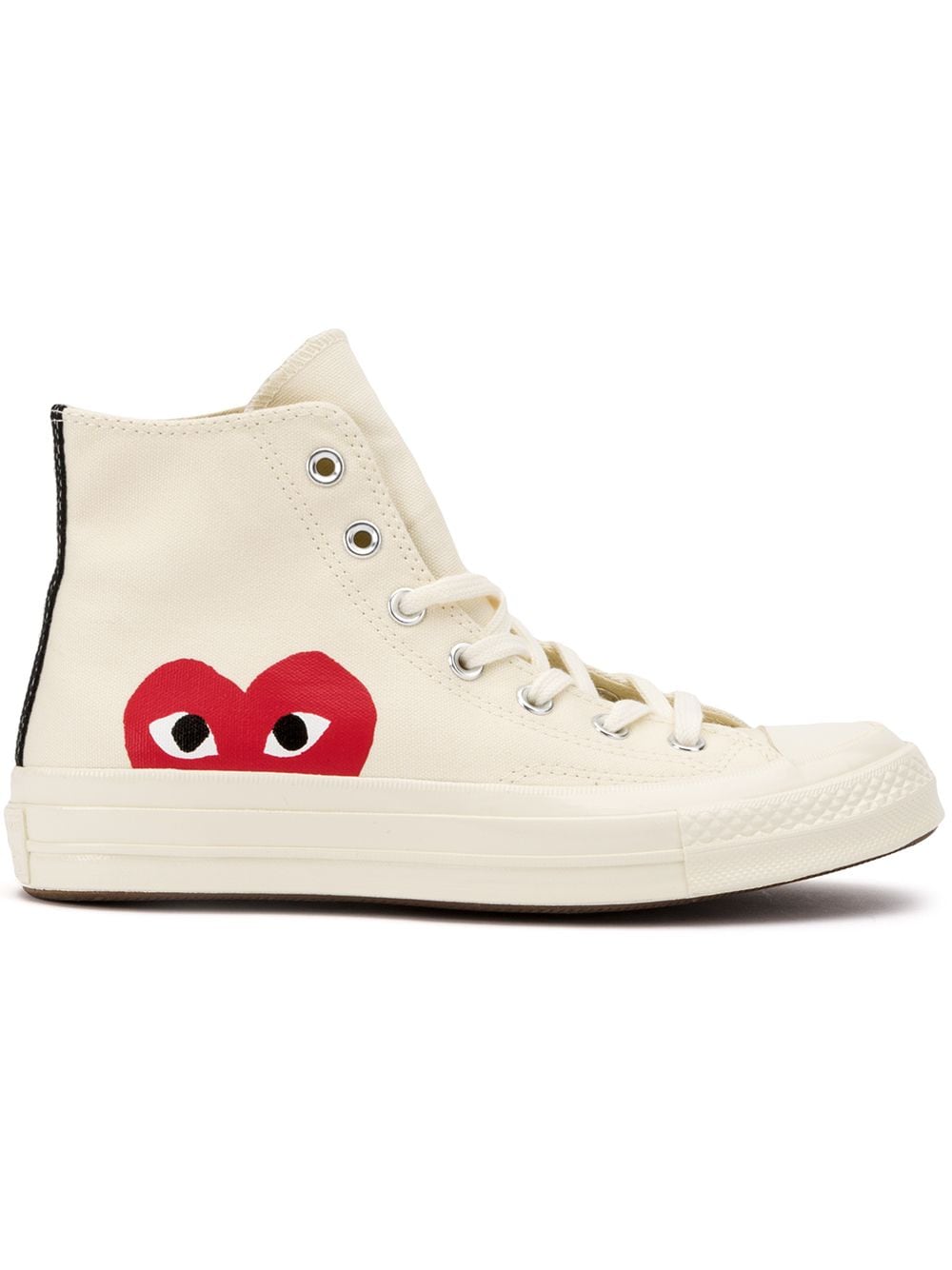 COMME DES GARCONS PLAY X CONVERSE CHUCK TAYLOR High Top Sneakers