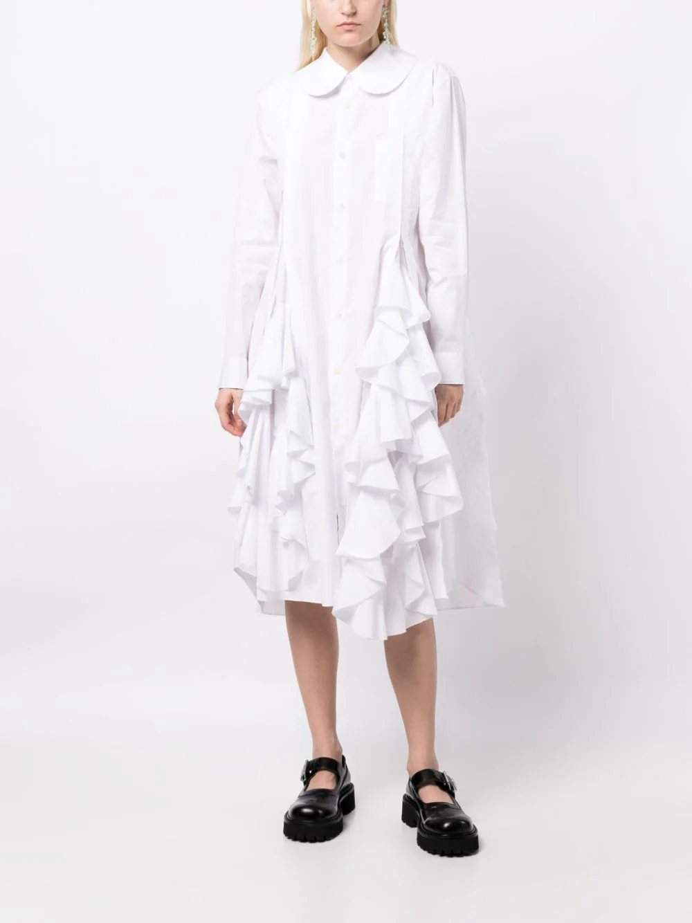 COMME DES GARCONS COMME DES GARCONS Women Ruffled Long Shirt