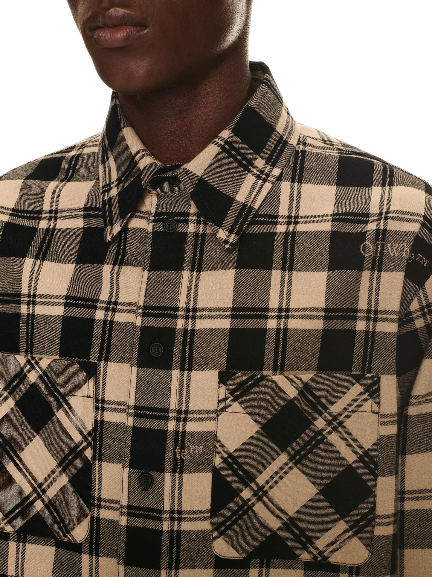 OFF-WHITE Men Check Flannel Shirt