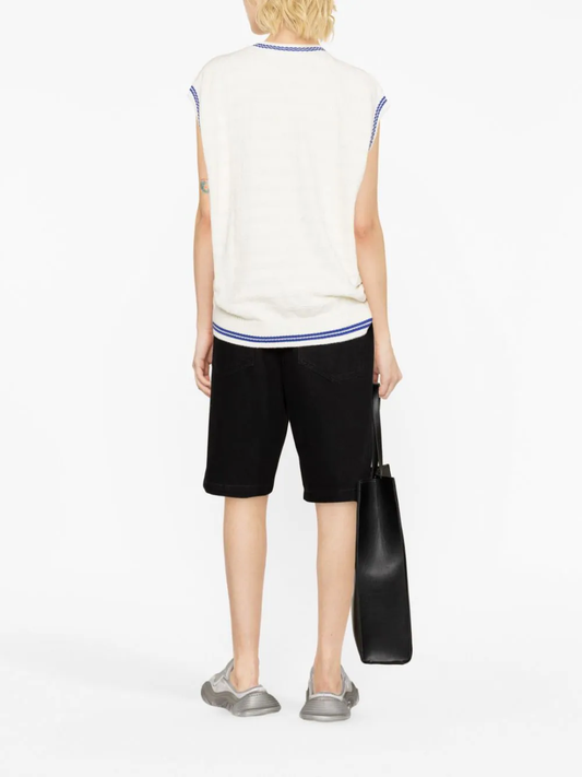 ALEXANDER WANG Women Logo Stripe Tunic V-Neck Vest