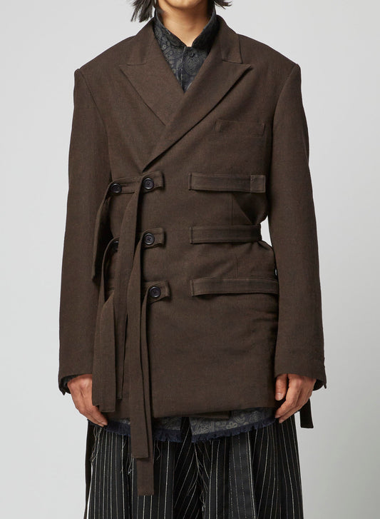 YOHJI YAMAMOTO POUR HOMME Multi-Belted Double Breasted Jacket