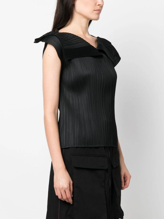 PLEATS PLEASE ISSEY MIYAKE Women Oversized Collar Plissé Blouse