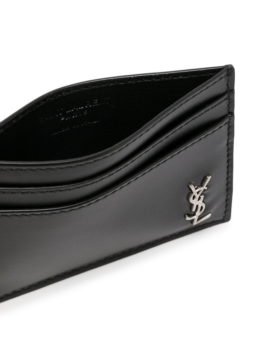 SAINT LAURENT Men Logo Plaque Card Holder