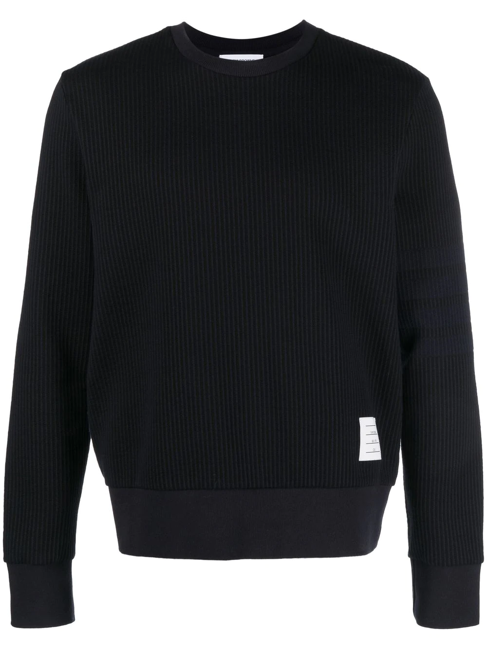 THOM BROWNE Men Striped Texture Classic Sweatshirt Pullover