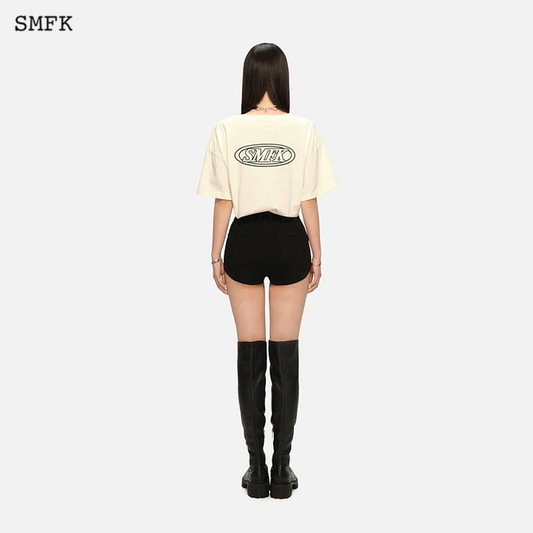 SMFK Women Oversized Model Vintage Tee