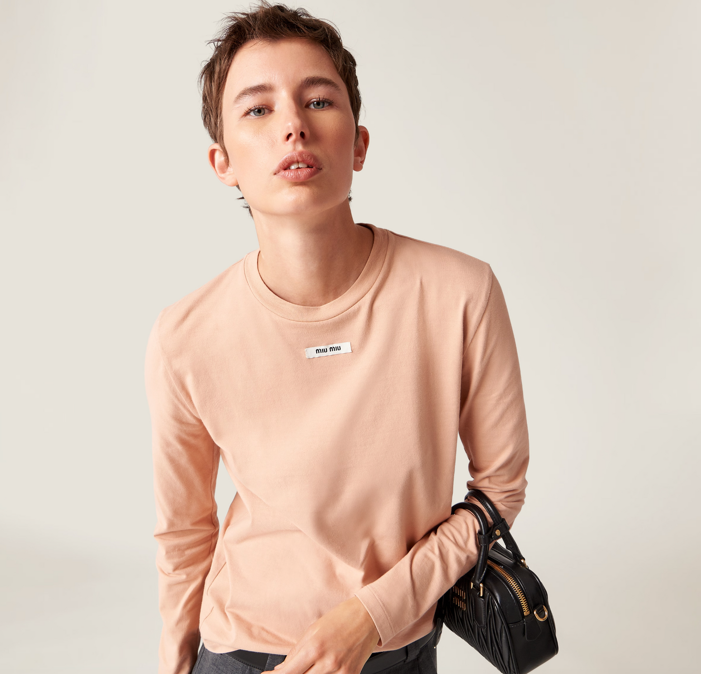 MIU MIU Women Jersey Long Sleeve T-Shirt