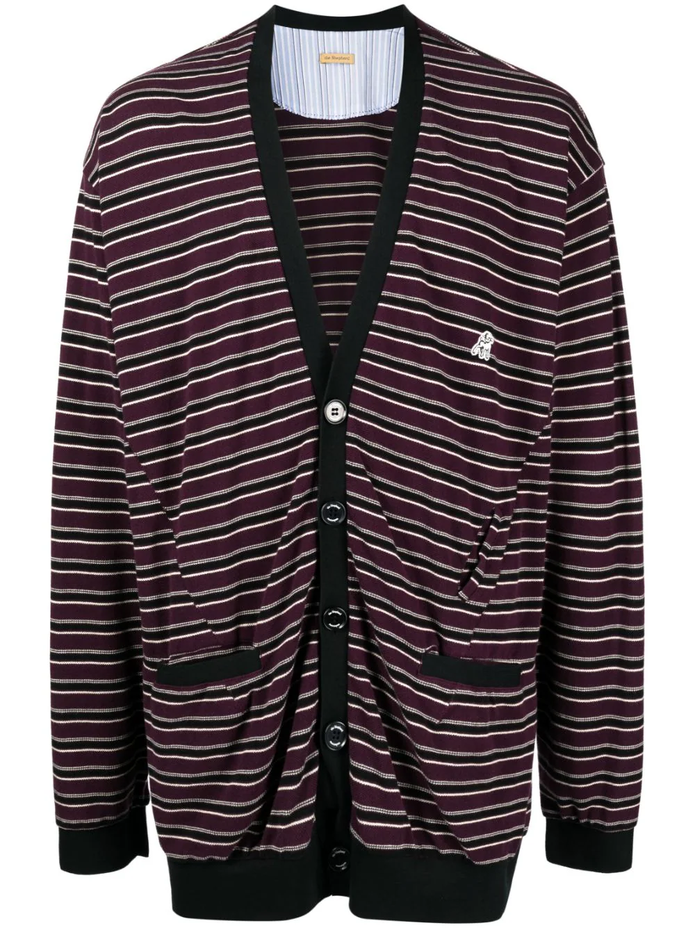 UNDERCOVER MEN STRIPE CARDIGAN