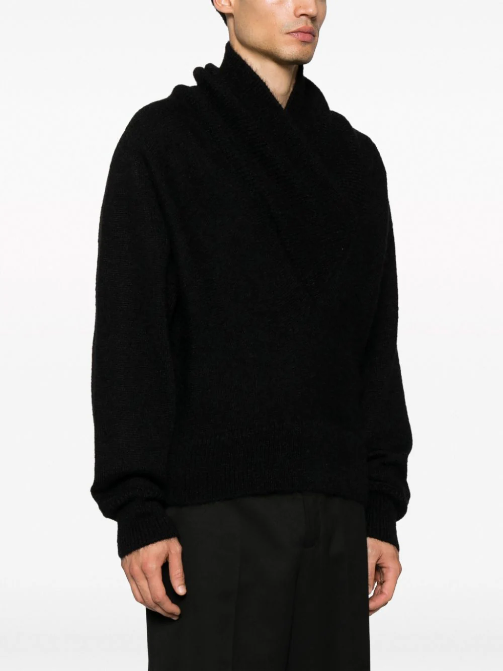 SAINT LAURENT Men Shawl-Neck Mohair Sweater