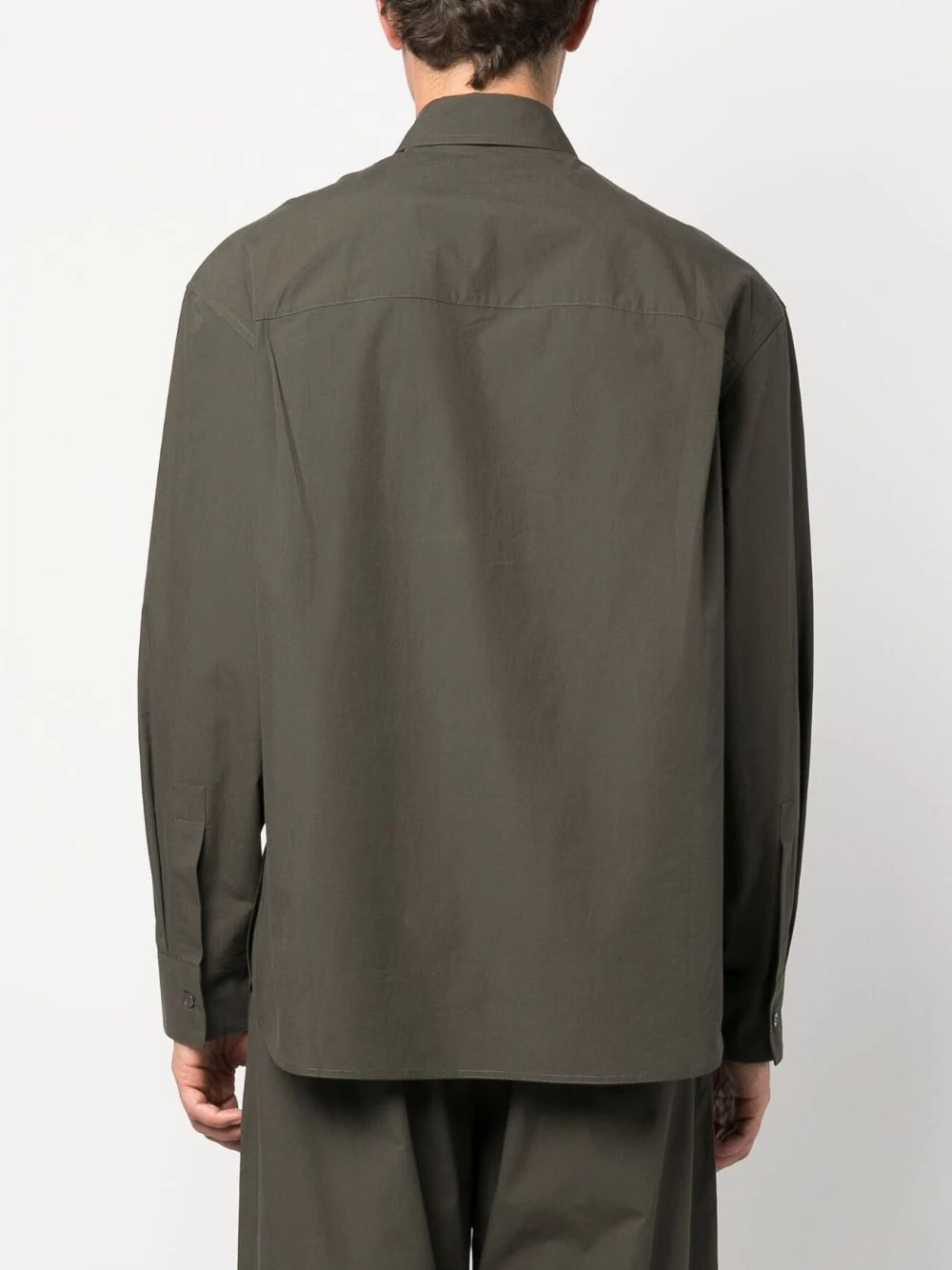 STUDIO NICHOLSON Men Fann Half Zip Shirt