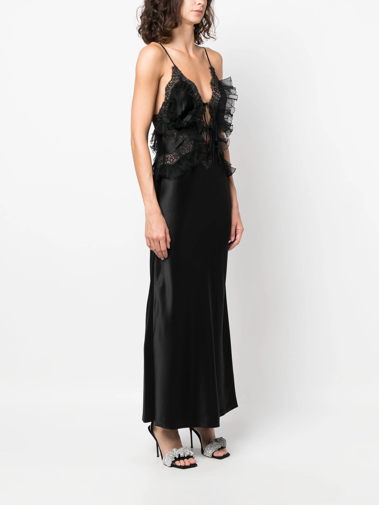 ALEXANDER WANG Women Lace Combo Midi Dress