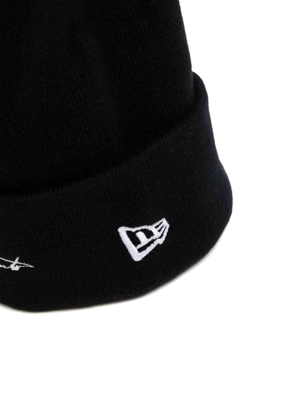 YOHJI YAMAMOTO POUR HOMME Cotton Cuff Knit YY Logo Beanie