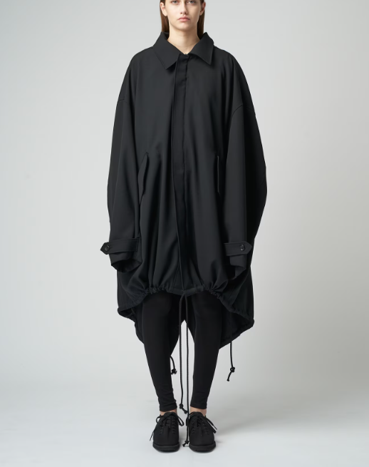 YOHJI YAMAMOTO Women Backside Layered Mods Coat