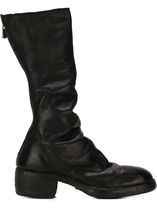 GUIDI Women 789Z Classic Tall Back Zip Boots BLKT