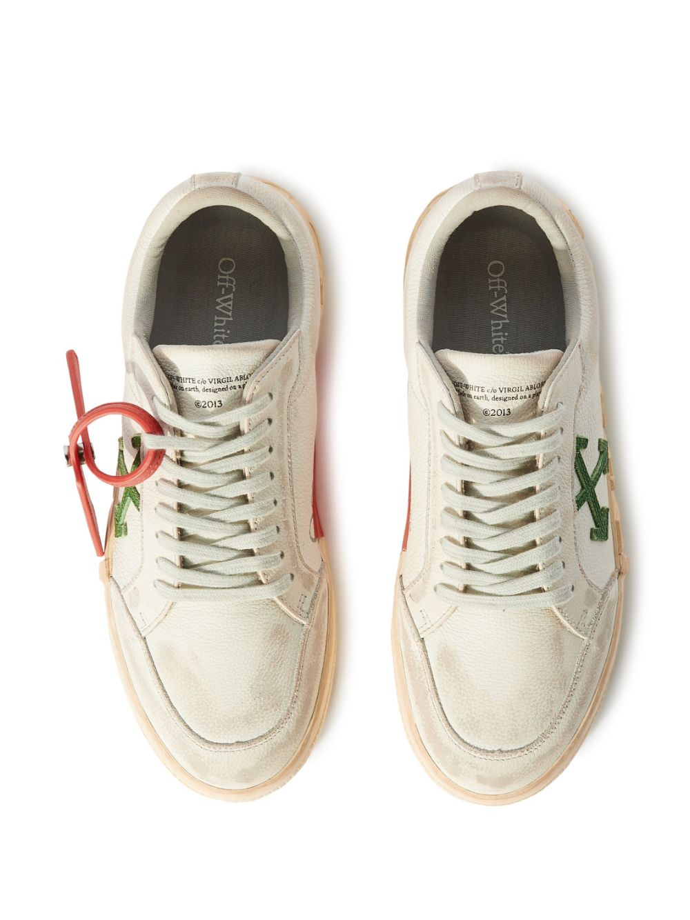 OFF-WHITE Men Low Vulcanized Distressed Sneakers