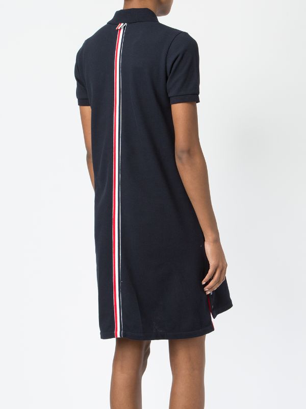 THOM BROWNE Women Knee Length Center Back Stripe Polo Dress