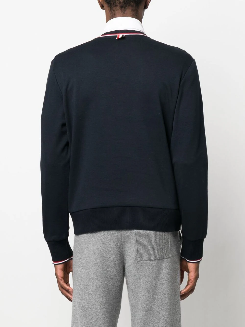 THOM BROWNE Men Cotton Milano Stripe Pullover