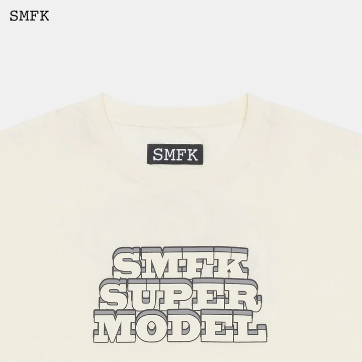 SMFK Women Oversized Model Vintage Tee