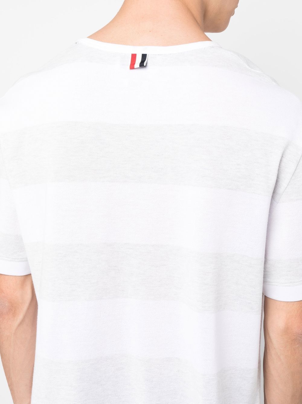 THOM BROWNE Men Striped Pocket SS Rugby Shirt