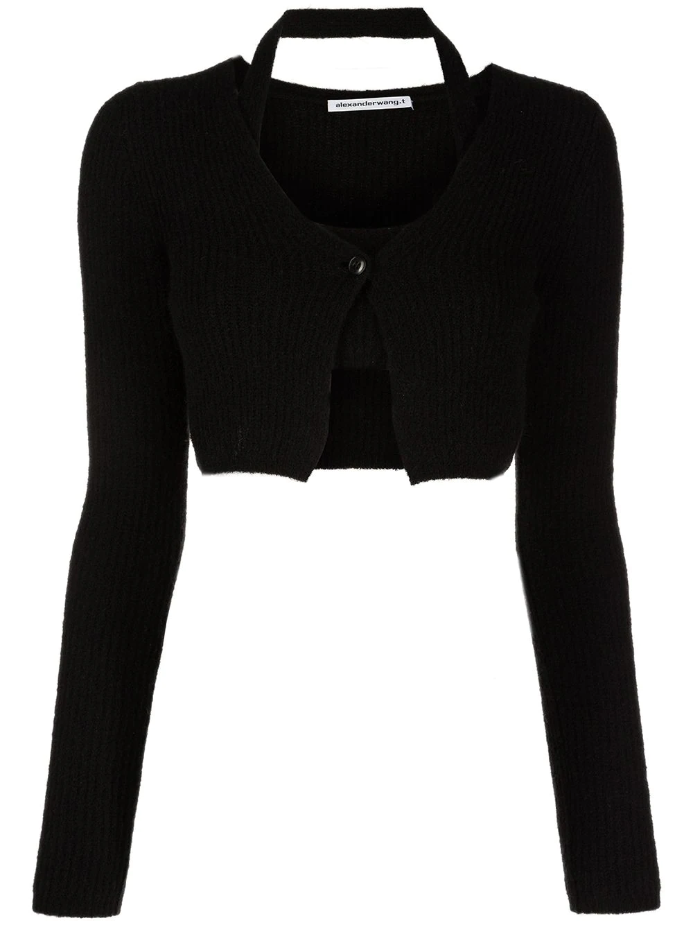 T BY ALEXANDER WANG Women Twinset Halter Cardigan Pullover