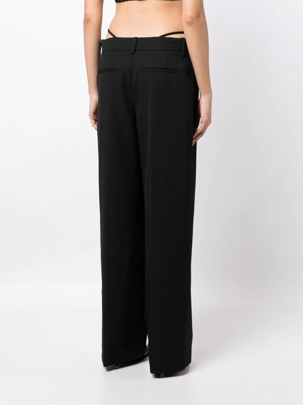 ALEXANDER WANG Women Low Waisted G-String Crystal Trim Trouser