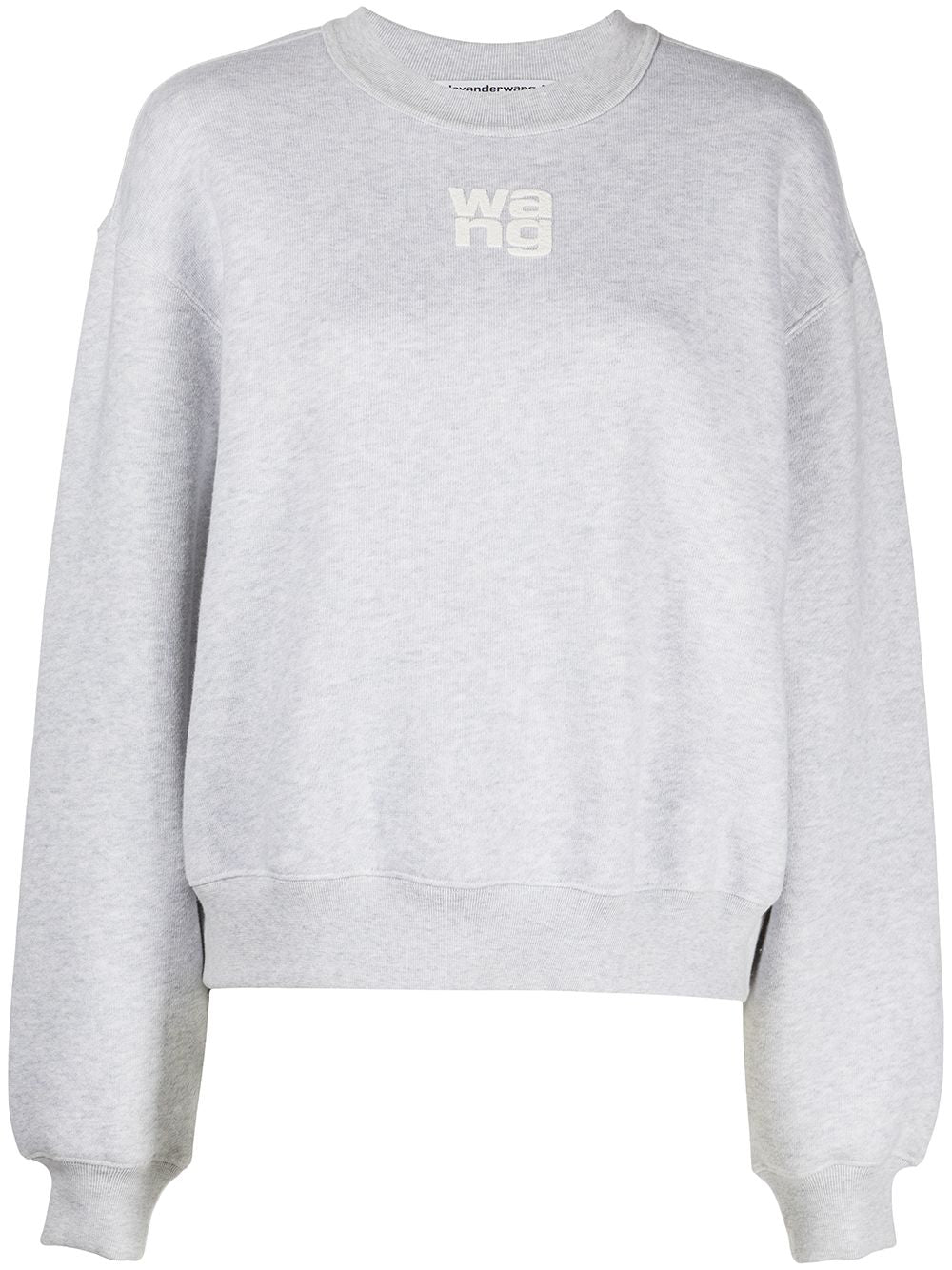 T BY ALEXANDER WANG Women Essential Puff Logo Terry Crewneck Sweatshirt