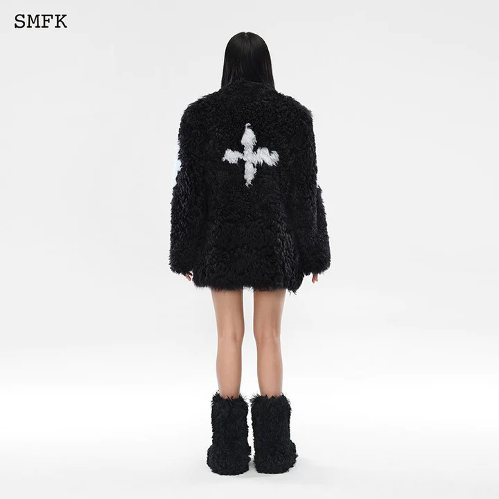 SMFK Women Gemini Flower Arm Fur Suit