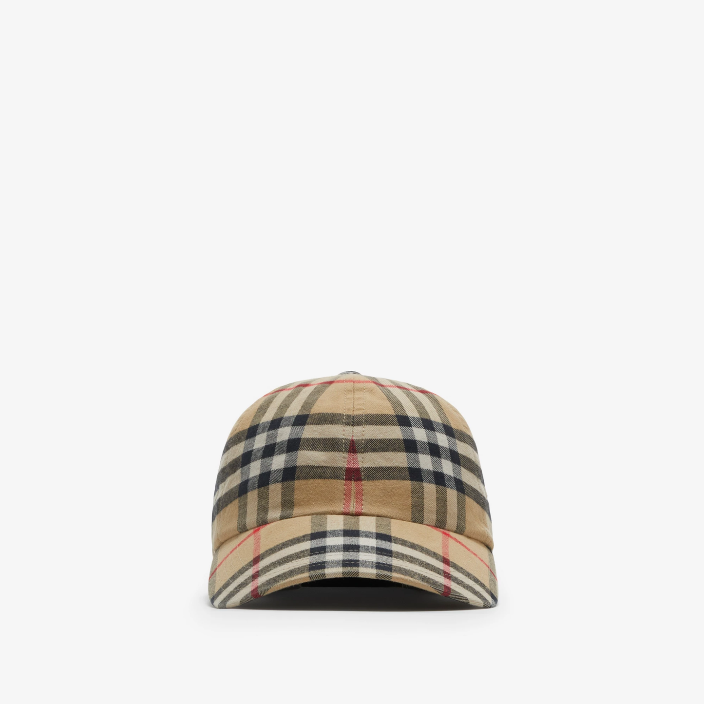 BURBERRY Men Check Cotton Baseball Cap