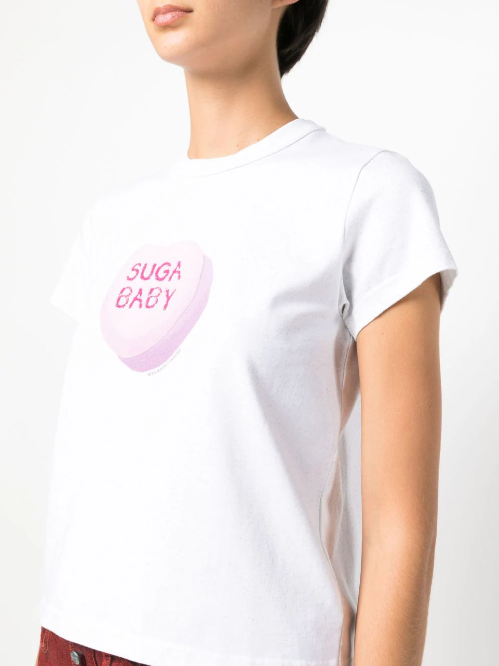 ALEXANDER WANG Women Shrunken Allover Glitter & Suga Baby Tee