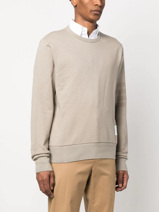 THOM BROWNE Men Tonal 4 Bar Crew Sweatshirt