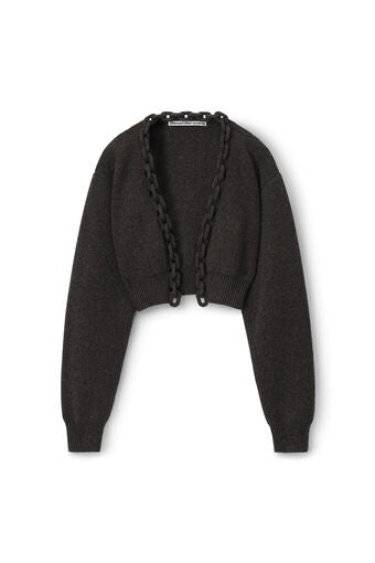 ALEXANDER WANG Women Cropped Soft Wool Cashmere Cardigan