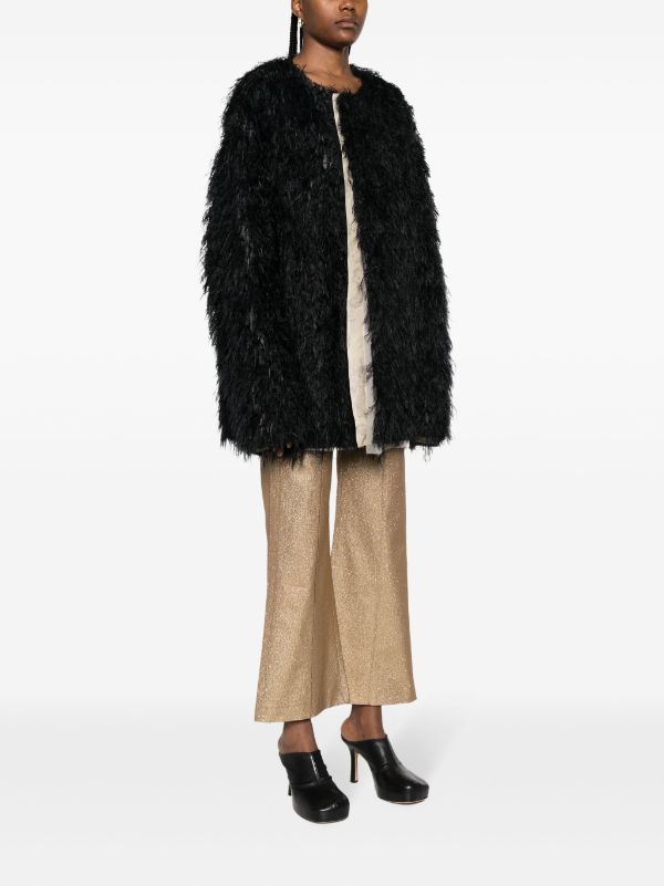 DRIES VAN NOTEN Women Vardas Voile With All Over Fil Coupe Fringes Jacket