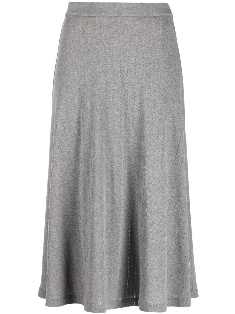 THOM BROWNE Women Cotton Jersey Midi Skirt