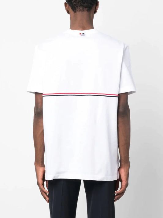 THOM BROWNE Men RWB Stripes Jersey SS Tee