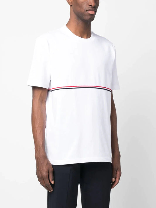 THOM BROWNE Men RWB Stripes Jersey SS Tee