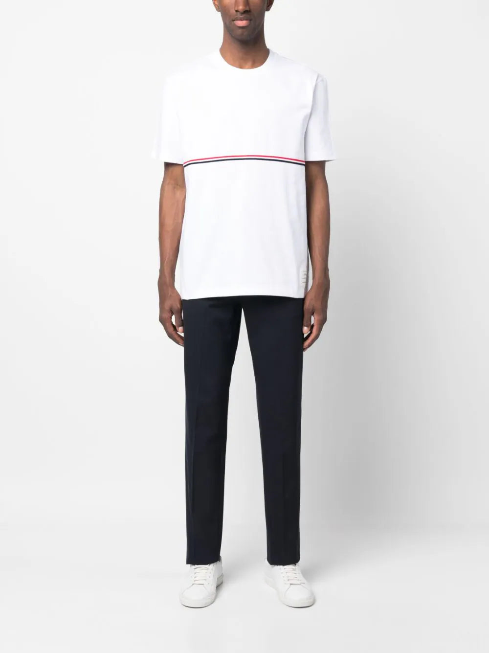 THOM BROWNE Men RWB Stripes Jersey SS Tee