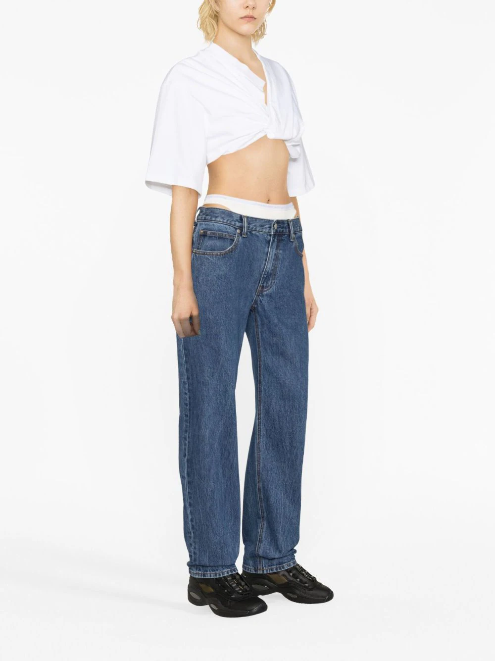 ALEXANDER WANG Women Loose Jean Skinny White Undie