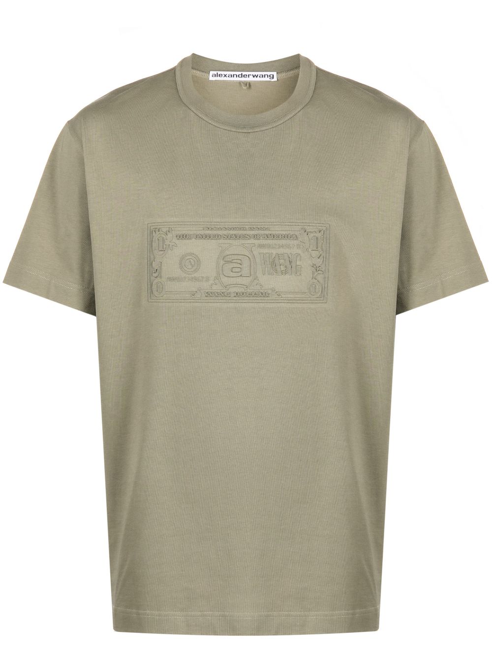 ALEXANDER WANG Women Short Sleeve Dollar Bill Emboss Tee