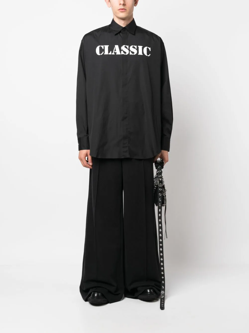 VETEMENTS Unisex Wide Leg Molton Tailored Pants