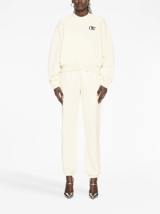 OFF-WHITE Women Flock OW Cuff Sweatpants