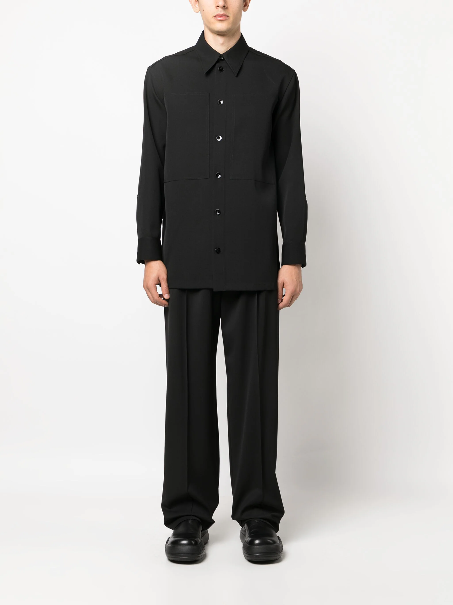 JIL SANDER Men Relaxed Wool Fit Shirt