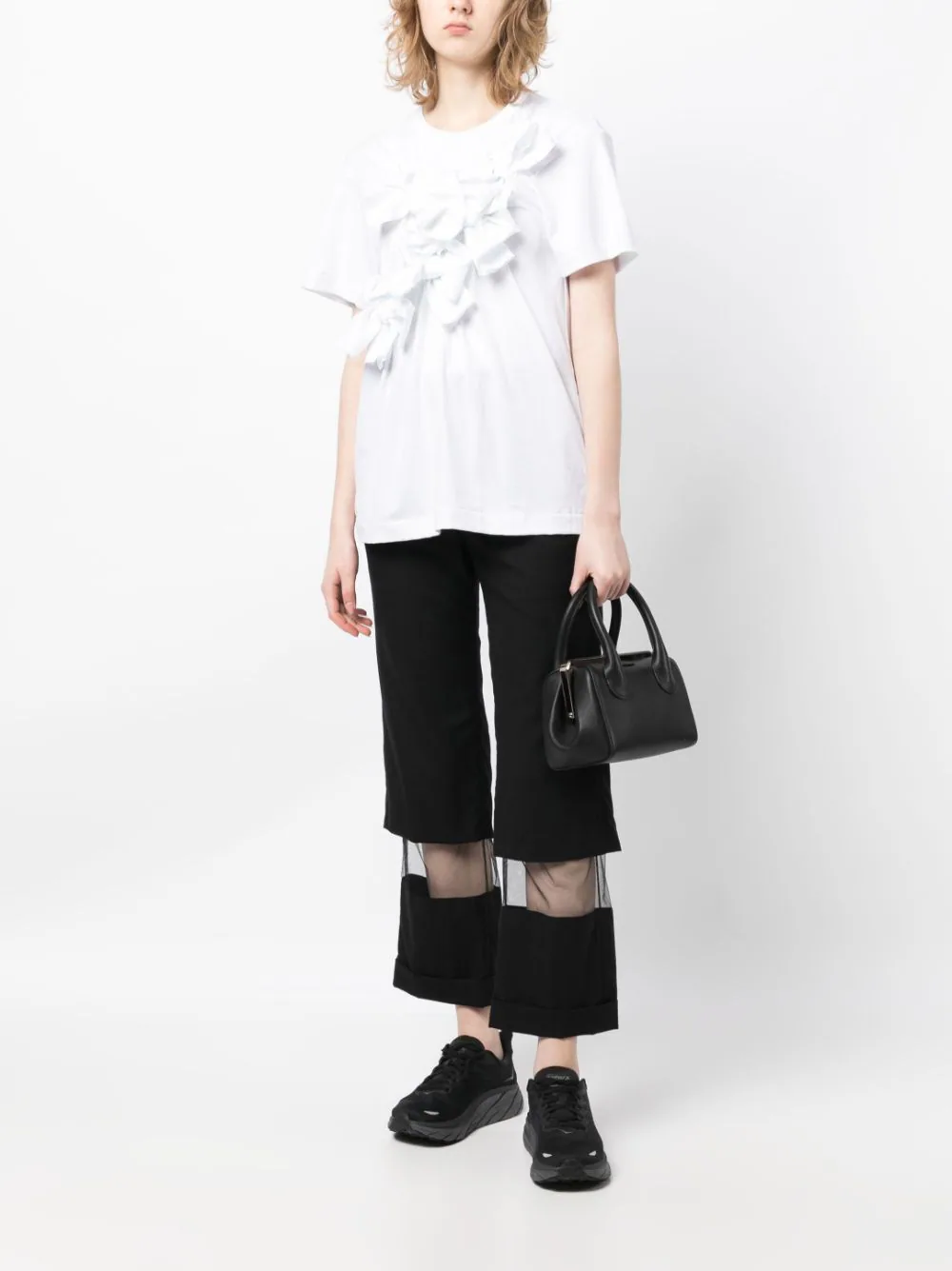 COMME DES GARCONS NOIR WOMEN Mesh Panel Trousers