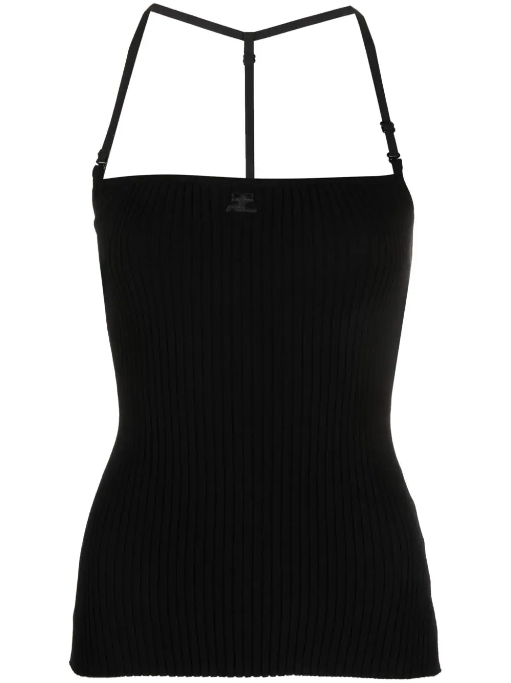 COURREGES Women Strap Rib knit Tank Top