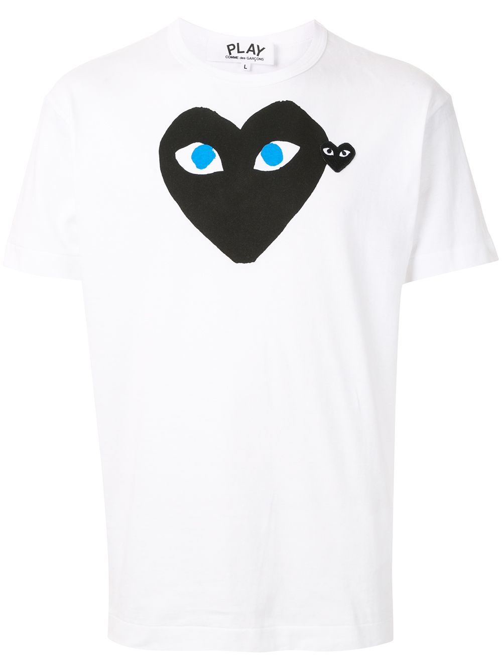 COMME DES GARCONS PLAY MEN Black Hearts Blue Eyes T-Shirt