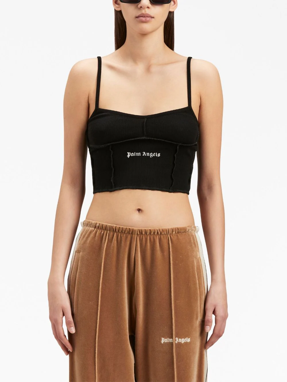 PALM ANGELS Women Classic Logo Rib Top